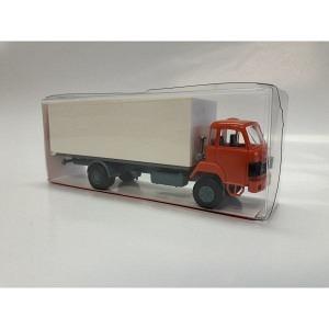 Saurer D290/330 2a Koffer mit Heckladerampe orange/weiss