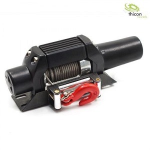 Seilwinde Metall schwarz mit Stahlseil 7.2 V