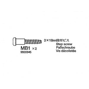 Passschraube 2x18 mm  2 stk.