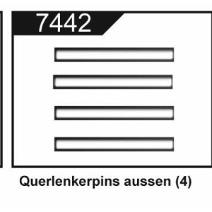 Querlenkerachsen aussen zu Z-06 Evo 4 stk.
