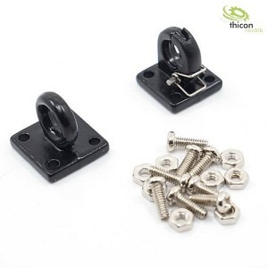Zugöse mit Kupplung Metall schwarz