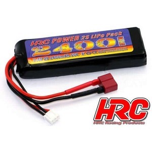 Lipo 2S 7.4 V 2400 mAh 50C T-Plug