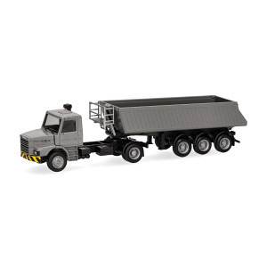 Scania Hauber Kipper-Satteözug grau 2a/3a